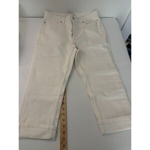 Amazon Essentials Size 10 white jean capri NEW